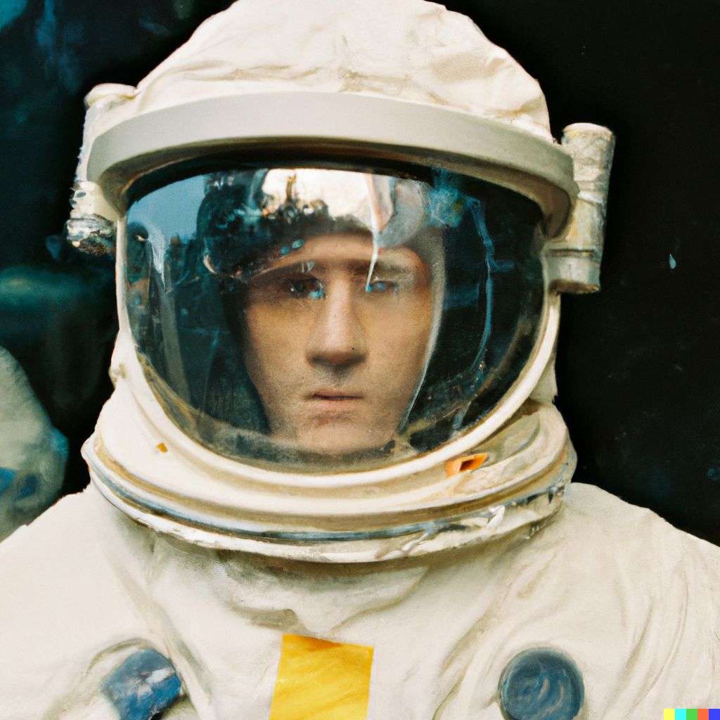 an astronaut, photograph taken on Kodak Portra 160 film